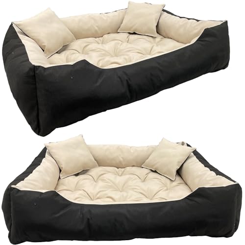 beeco STORE Hundebett Kleine Hunde | Waschbär & Wasserdicht Hundekissen | Größe: S-55x45, Farbe: Beige | Made in EU Nicht China | Außen & Innen | Hundesofa, Orthopädisches Hundebetten von beeco STORE