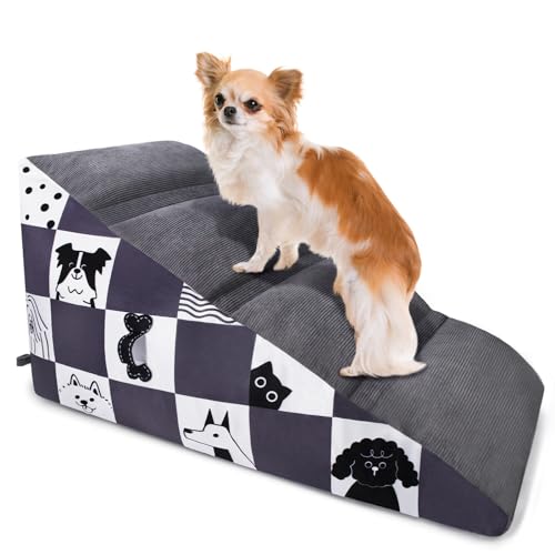 beetoy Hundetreppe, 4 Stufen, Haustiertreppe für Bett, rutschfeste Haustiertreppe für kleine Hunde und Katzen, 75 x 39 x 39 cm, aufblasbare Autobettrampe für Katzen und Hunde, niedliche aufblasbare beetoy Hundetreppe, 4 Stufen, Haustiertreppe für Bett, rutschfeste Haustiertreppe für kleine Hunde und Katzen, 75 x 39 x 39 cm, aufblasbare Autobettrampe für Katzen und Hunde, niedliche aufblasbare von beetoy