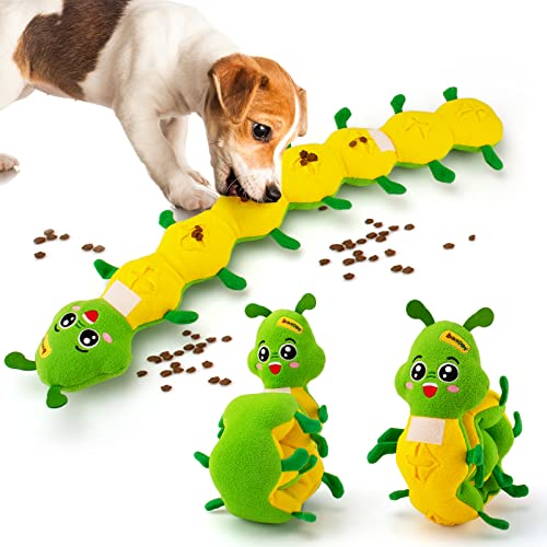 beetoy Hundepuzzlespielzeug, Raupe Schnuppern Hundespielzeug Interaktives Quietschweiches Plüsch-Zahnspielzeug für Langeweile Welpen beetoy Hundepuzzlespielzeug, Raupe Schnuppern Hundespielzeug Interaktives Quietschweiches Plüsch-Zahnspielzeug für Langeweile Welpen von beetoy