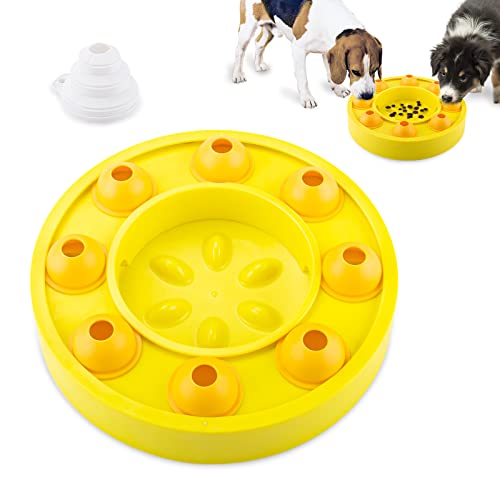 beetoy Puzzle-Spielzeug für Hunde, Interaktives Bereicherungsspielzeug mit Leckerchenspender gegen Langeweile, Langsames Futternapf-Spielzeug für kleine mittelgroße Hundeenke von beetoy