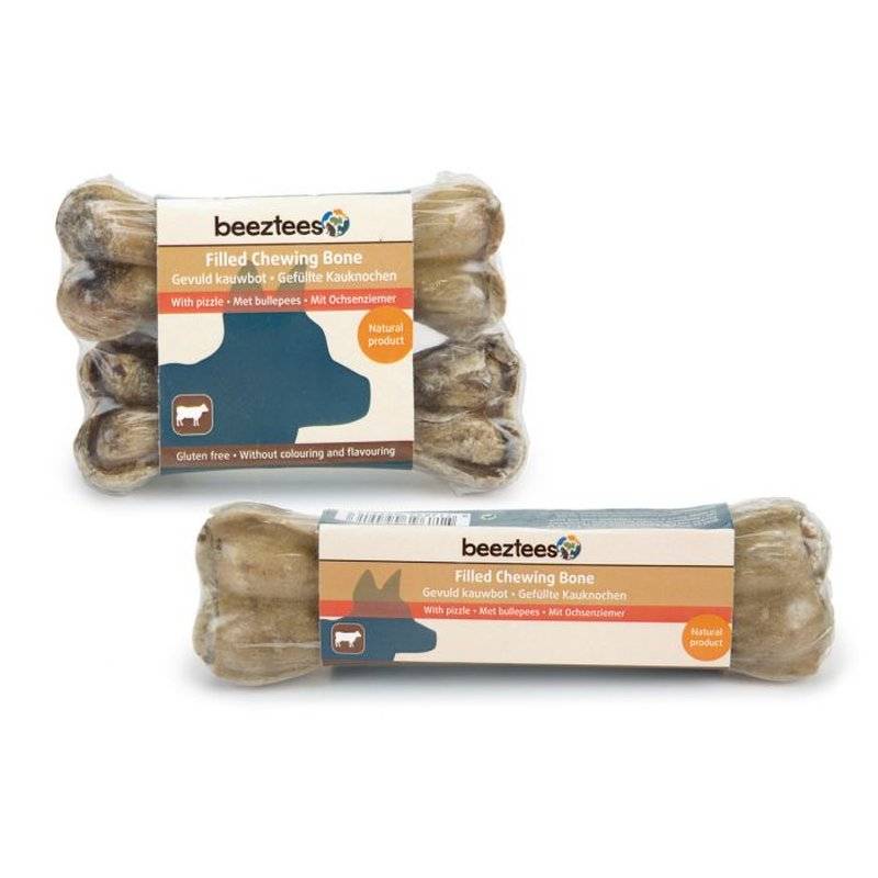 Beeztees Kauknochen mit Ochsenziemerfüllung - 2 Stück a... (21,90 € pro 1 kg) von beeztees