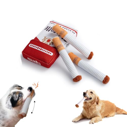 behone Hundespielzeug,Hundezigaretten Spielzeug,Interaktives hundespielzeug,Hundespielzeug quietschend,Zigaretten Spielzeug Hund,Cigarette Dog Toy,Hunde Spielzeug für Hunde Jeden Alters von behone
