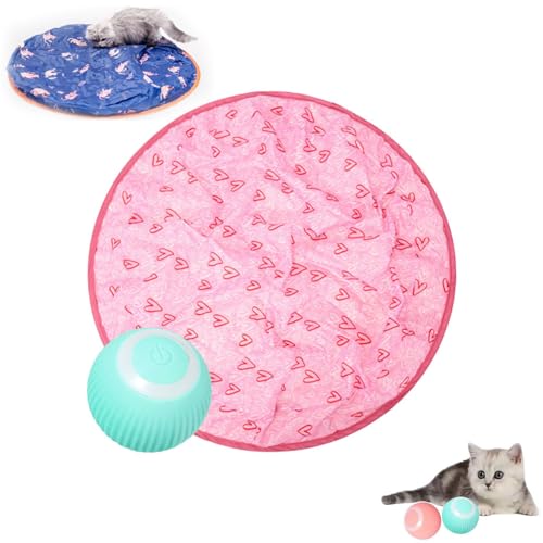 behound Gertar Cat Toy,Guitar Cat Toy,2 in 1 Simulated Interactive Hunting Gertar Cat Toy, Interactive Cat Ball,Cat Hunting Toys for Indoor Cats,Moving Cat Toys (L,Pink) von behound