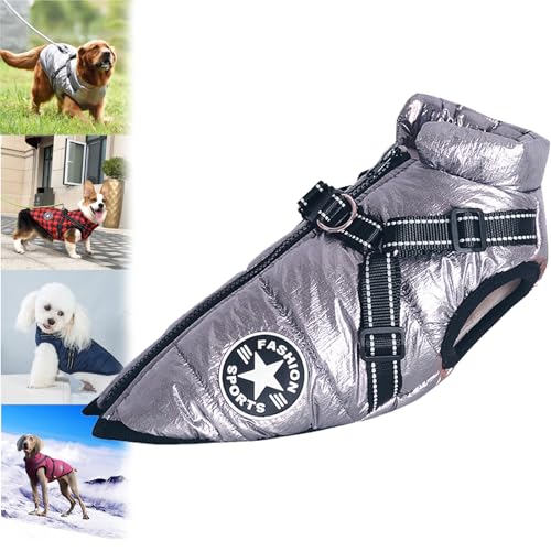 behound Pawbibi Sport - Waterproof Winter Jacket with Built-In Harness,Pawbibi Dog Jacket Coat with Harness,Dog Winter Jacket with Zipper,Dog Jackets for Small Medium Dogs (4XL,A) von behound