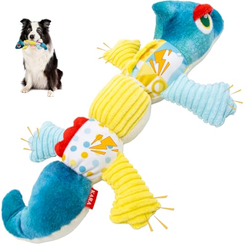 belieonu Quietschendes Plüschspielzeug für Hunde, füllbar, niedlicher Welpe, stofflos, robust, lustiges Plüschtiere, langlebiges Kau-Set für kleine, mittelgroße und große Welpen, blaues Chamäleon belieonu Quietschendes Plüschspielzeug für Hunde, füllbar, niedlicher Welpe, stofflos, robust, lustiges Plüschtiere, langlebiges Kau-Set für kleine, mittelgroße und große Welpen, blaues Chamäleon von belieonu
