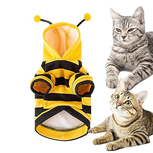 Hundebi-Kostüm, Halloween Haustier Bienen-Kostüm Kapuzenpullover, weiche Katze Urlaub cosplay warme Kleidung für mittlere kleine Kätzchen Welpen Bellv Hundebi-Kostüm, Halloween Haustier Bienen-Kostüm Kapuzenpullover, weiche Katze Urlaub cosplay warme Kleidung für mittlere kleine Kätzchen Welpen Bellv von bellv