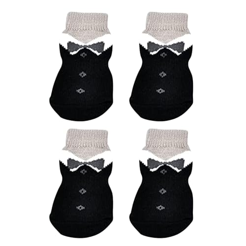 Hundesocken, 4 Stück, rutschfeste Hunde-Schneesocken, maschinenwaschbar, Katzenpfotenschutz, verhindert das Lecken verletzter Pfoten, Winterschuhe, Pfotenschutz für Workout, Walking, Training, Joggen Hundesocken, 4 Stück, rutschfeste Hunde-Schneesocken, maschinenwaschbar, Katzenpfotenschutz, verhindert das Lecken verletzter Pfoten, Winterschuhe, Pfotenschutz für Workout, Walking, Training, Joggen von bellv