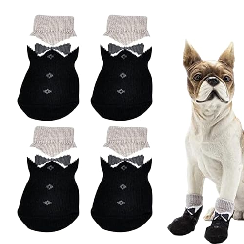Hundesocken, 4 Stück, rutschfeste Hunde-Schneesocken, maschinenwaschbar, Katzenpfotenschutz, verhindert das Lecken verletzter Pfoten, Winterschuhe, Pfotenschutz für Workout, Walking, Training, Joggen Hundesocken, 4 Stück, rutschfeste Hunde-Schneesocken, maschinenwaschbar, Katzenpfotenschutz, verhindert das Lecken verletzter Pfoten, Winterschuhe, Pfotenschutz für Workout, Walking, Training, Joggen von bellv