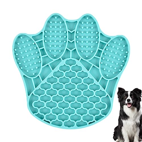 Leckmatte für Hunde | Slow Feeder Hund Silikon Anti-Rutsch-Matte Krabbenförmig | Hund Puzzle Anreicherung Spielzeug, Hund Leckpad zum Baden, Pflegen, Angstlinderung Bellv von bellv