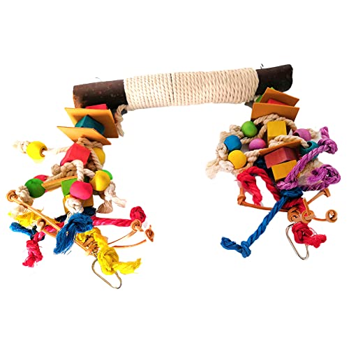 Nymphensittichspielzeug – Vogelschaukel für Conures mit Blöcken – buntes Vogelspielzeug, Hängematten-Schaukelspielzeug für Vögel, Papageien zum Trainieren, Stehen, Klettern, Spielen, Kauen, Ausruhen Nymphensittichspielzeug – Vogelschaukel für Conures mit Blöcken – buntes Vogelspielzeug, Hängematten-Schaukelspielzeug für Vögel, Papageien zum Trainieren, Stehen, Klettern, Spielen, Kauen, Ausruhen von bellv