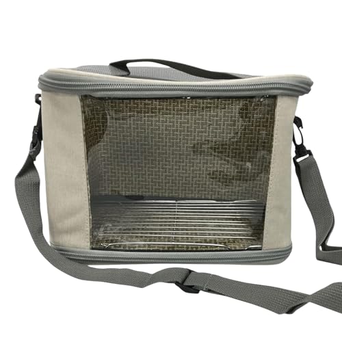 Vogel-Reisetrage, leichte Vogel-Tragetasche tragbarer Vogel-Reisekäfig, transparente atmungsaktive Vogel-Papageien-Tragetasche, Kleintier-Tragetasche für kleine Tiere Vögel Papageien Kaninchen Hamster von bellv