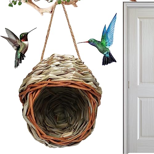 Vogelhaus | Vogelnest aus nachhaltigem Schilf, Beobachtung von Vögeln und Wildtieren im Hinterhof, Fenster-Vogelhaus, Kolibri-Häuser zum Nisten, für Zuhause Bellv Vogelhaus | Vogelnest aus nachhaltigem Schilf, Beobachtung von Vögeln und Wildtieren im Hinterhof, Fenster-Vogelhaus, Kolibri-Häuser zum Nisten, für Zuhause Bellv von bellv