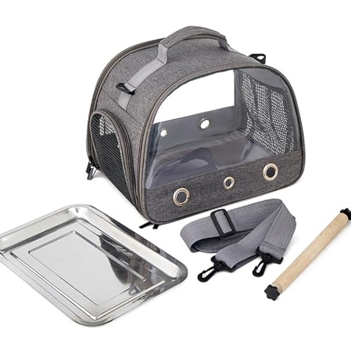 Vogeltragetasche, leichte Tragetasche, Standsitzstange, tragbarer Reisekäfig Transparent Atmungsaktiv Tragetasche für Kleintiere Vögel Papageien Vogeltragetasche, leichte Tragetasche, Standsitzstange, tragbarer Reisekäfig Transparent Atmungsaktiv Tragetasche für Kleintiere Vögel Papageien von bellv