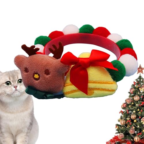 Weihnachts-Hundehalsband, Urlaubs-Hundehalsband mit Plüschpuppen-Anhänger, verstellbar, abnehmbar, mit Plüschpuppen-Anhänger, Plüschhalsband für Thanksgiving Bellv Weihnachts-Hundehalsband, Urlaubs-Hundehalsband mit Plüschpuppen-Anhänger, verstellbar, abnehmbar, mit Plüschpuppen-Anhänger, Plüschhalsband für Thanksgiving Bellv von bellv