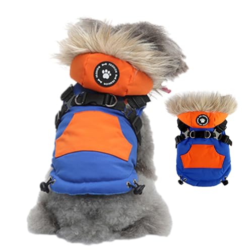 Wintermantel für Hunde, winddicht, wasserdicht, mit Mütze, bequeme, dicke Hunde-Winterjacke, Zugschnalle, warme Weste für kaltes Wetter Bellv Wintermantel für Hunde, winddicht, wasserdicht, mit Mütze, bequeme, dicke Hunde-Winterjacke, Zugschnalle, warme Weste für kaltes Wetter Bellv von bellv