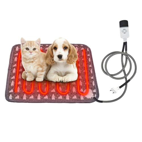 bellv Heizkissen für Katzen | Heizkissen für Katzen mit LED-Anzeige und Timer | warme Schlafmatte aus Baumwolle gepolstert für Haustiere, für Hundehütte, Schlafzimmer bellv Heizkissen für Katzen | Heizkissen für Katzen mit LED-Anzeige und Timer | warme Schlafmatte aus Baumwolle gepolstert für Haustiere, für Hundehütte, Schlafzimmer von bellv