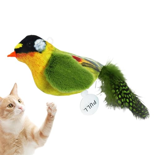 bellv Interaktives Katzenspielzeug – Chirping Bird Katzenspielzeug mit Federschwanz und Katze | interaktives Katzenspielzeug in Vogelform für Katzen, Kaninchen, Hunde bellv Interaktives Katzenspielzeug – Chirping Bird Katzenspielzeug mit Federschwanz und Katze | interaktives Katzenspielzeug in Vogelform für Katzen, Kaninchen, Hunde von bellv
