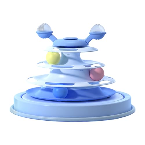 bellv Katzenball-Roller, 4-lagige Haustier-Ballbahn, Katzenball-Spielzeug Mit Abnehmbaren Schichten, Langlebiger Verschleißfester Katzenball-Turm, Anregender Katzenspielzeug-Roller Für Katzen Hunde bellv Katzenball-Roller, 4-lagige Haustier-Ballbahn, Katzenball-Spielzeug Mit Abnehmbaren Schichten, Langlebiger Verschleißfester Katzenball-Turm, Anregender Katzenspielzeug-Roller Für Katzen Hunde von bellv