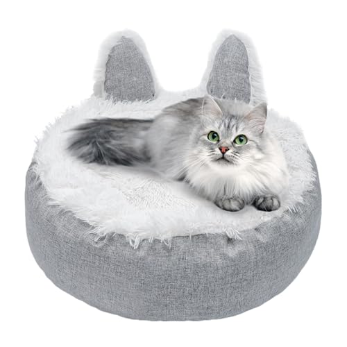 bellv Plüsch-Katzenbett, rutschfestes, warmes Plüschkissenbett, wasserdichte und staubdichte Unterseite, abnehmbares rundes Haustierbett zum Schlafen, Ausruhen, Entspannen bellv Plüsch-Katzenbett, rutschfestes, warmes Plüschkissenbett, wasserdichte und staubdichte Unterseite, abnehmbares rundes Haustierbett zum Schlafen, Ausruhen, Entspannen von bellv