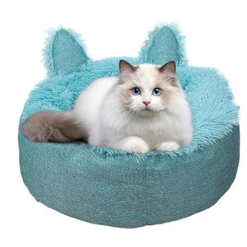 bellv Rundes Plüsch-Haustierbett, niedliches rutschfestes Plüschkissenbett, weiches Hundebett mit wasserdichter und staubdichter Unterseite, Samtstoff, rundes Haustierbett bellv Rundes Plüsch-Haustierbett, niedliches rutschfestes Plüschkissenbett, weiches Hundebett mit wasserdichter und staubdichter Unterseite, Samtstoff, rundes Haustierbett von bellv