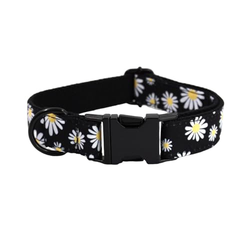 bephible Angenehmes Trage-Halsband für Welpen, Hunde, verstellbar, niedliche Blume mit Sicherheitsschnalle für Hunde, langlebig, reißfest, waschbar, geeignet für S, M, M von bephible