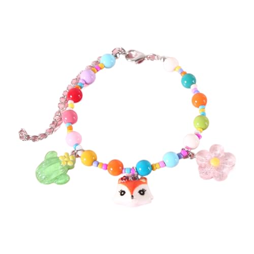 bephible Hundehalsband in leuchtenden Farben, langlebig, bunt mit exquisiter Verarbeitung, verstellbare Halskette für Hunde, Prinzessinnen, Katzenschmuck, stark, langlebig, Fuchs, Größe M von bephible