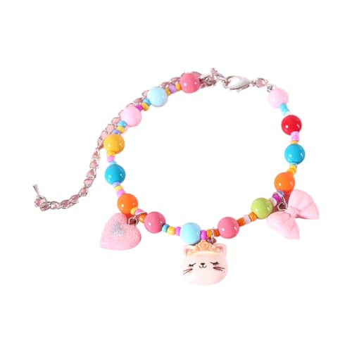 bephible Hundehalsband in leuchtenden Farben, langlebig, bunt mit exquisiter Verarbeitung, verstellbare Halskette für Hunde, Prinzessinnen, Katzenschmuck, stark, langlebig, Katze, Größe S von bephible