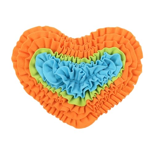 bephible Pet Sniffing Pad Slow Eating Dog Bowl Alternative Mat Interactive Snuffle for Dogs Feeding Mental Stimulation Heart Rose Flower Shape Lick Puzzle B von bephible