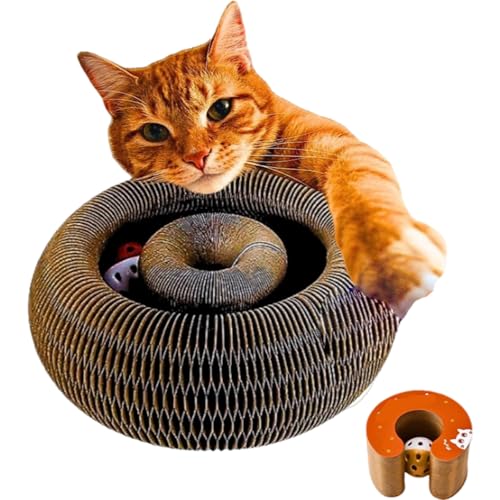 Pfotenspaß Pfotenwirbel Katzenkratzbaum Vielseitiges Katzenspielzeug für Wohnungskatzen, idealer Schutz für Möbel und Teppiche von bergxperten
