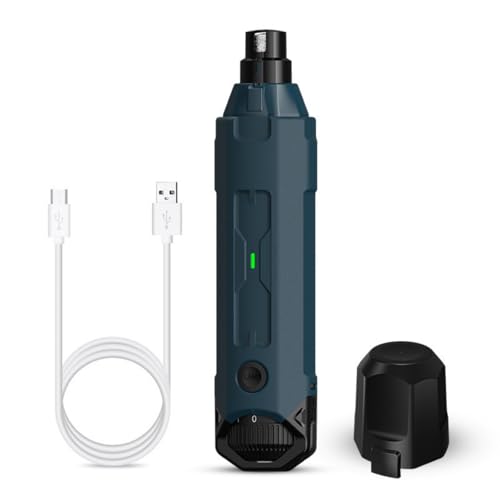 bergxperten pawyzie Dog Nail Grinder - Haustierfreundliche Nagelpflegetechnologie，6-stufige Einstellung, Zwei LED-Leuchten, geräusch und vibrationsarm, vielseitiger Schleifkopf von bergxperten