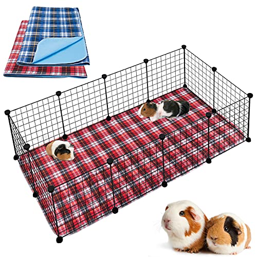 beueyfr Meerschweinchen-Käfig-Einlagen, Meerschweinchen-Bettwäsche, waschbar und luftgetrocknet, Urin-Pads für Meerschweinchen, schnell saugfähig, wasserdicht, reduziert Schrumpfung, rutschfest, 61 x beueyfr Meerschweinchen-Käfig-Einlagen, Meerschweinchen-Bettwäsche, waschbar und luftgetrocknet, Urin-Pads für Meerschweinchen, schnell saugfähig, wasserdicht, reduziert Schrumpfung, rutschfest, 61 x von beueyfr