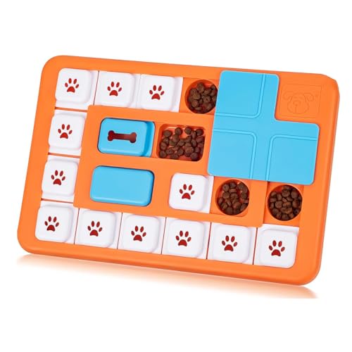 Beyourchoi Hundespielzeug Intelligenz Denkspiele, Intelligenzspielzeug für Kleine/Mittlere/Große Hunde/Welpen/Katzen (Rotation Rot/Blau) von beyourchoi