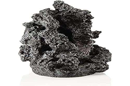 biOrb 48362 Mineral Stein Ornament, schwarz - detaillierte Aquariumdekoration zur stilvollen Einrichtung von Süßwasser und Meerwasseraquarien – künstlicher Felsen als Versteck oder Höhle von Oase