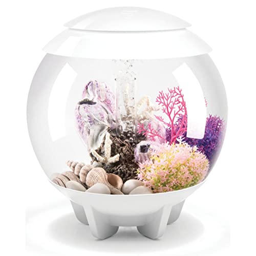 biOrb 72038 Halo 15 MCR weiß - Acrylaquarium im Kugeldesign mit mehrfarbiger Beleuchtung, patentiertes Filtersystem von biOrb