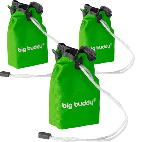 big buddy® Snacktasche Futterbeutel für Hunde | 3er Set | Leckerlietasche für Hundetraining, Hundesport & Spaziergänge – Grün von big buddy