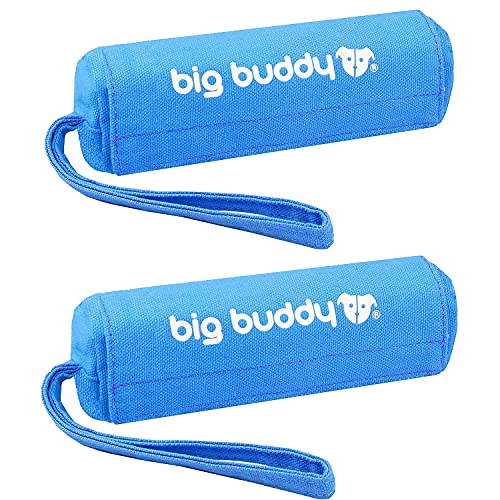 big buddy 2er Set Canvas Futterdummy, Futterbeutel für Hunde, Apportierdummy zur Hundeerziehung in Blau von big buddy