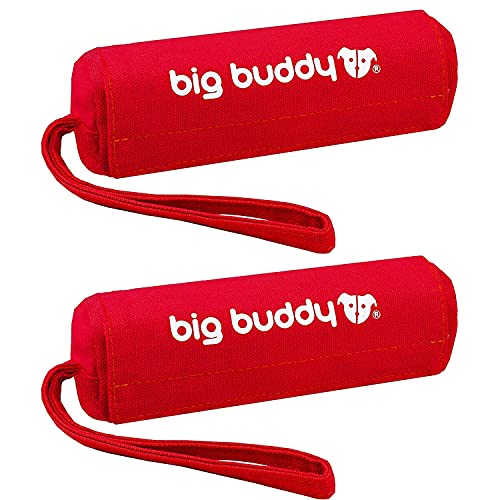 big buddy Canvas Futterdummy, Futterbeutel für Hunde, Apportierdummy zur Hundeerziehung (2X, Rot) von big buddy