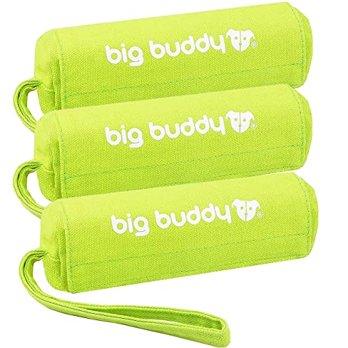 big buddy® Futterdummy für Hunde | Apportierbeutel, Futterbeutel, Hundetraining, Agility Training, Hundeerziehung, Dummy für leckerlies - extrem strapazierfähig (Dreierpack, Grün) von big buddy