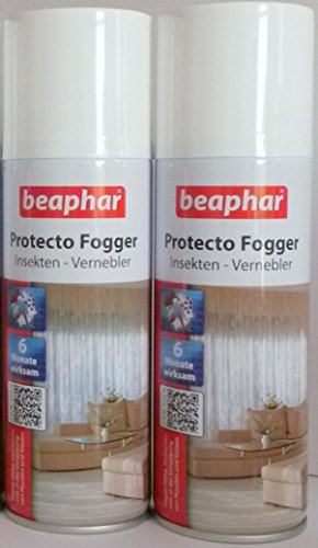 2er Set Beaphar Protecto Fogger Insektenvernebler Flohbombe je 200ml