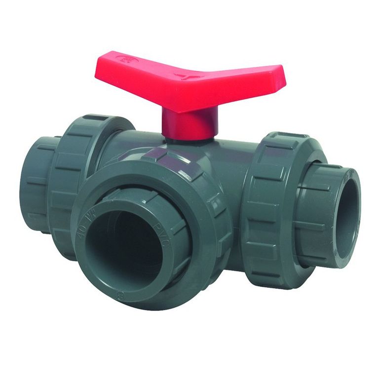 3-Wege Kugelhahn mit T- Bohrung 63mm