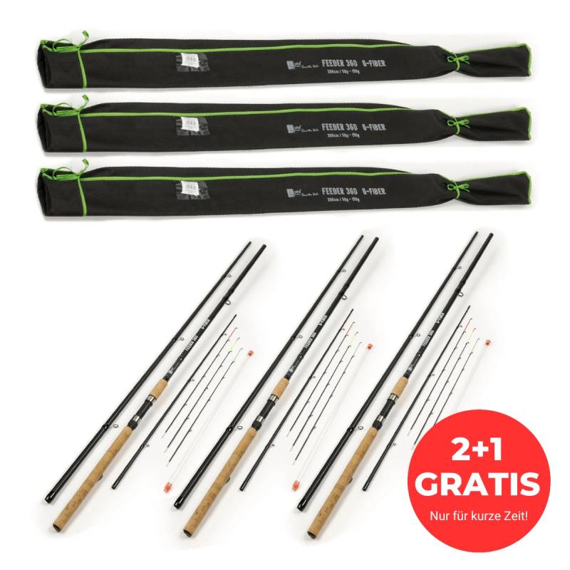 3x Friedfisch Feederrute 3,60 m Steckrute mit Wechselspitzen Zite Fishing 3x Friedfisch Feederrute 3,60 m Steckrute mit Wechselspitzen Zite Fishing