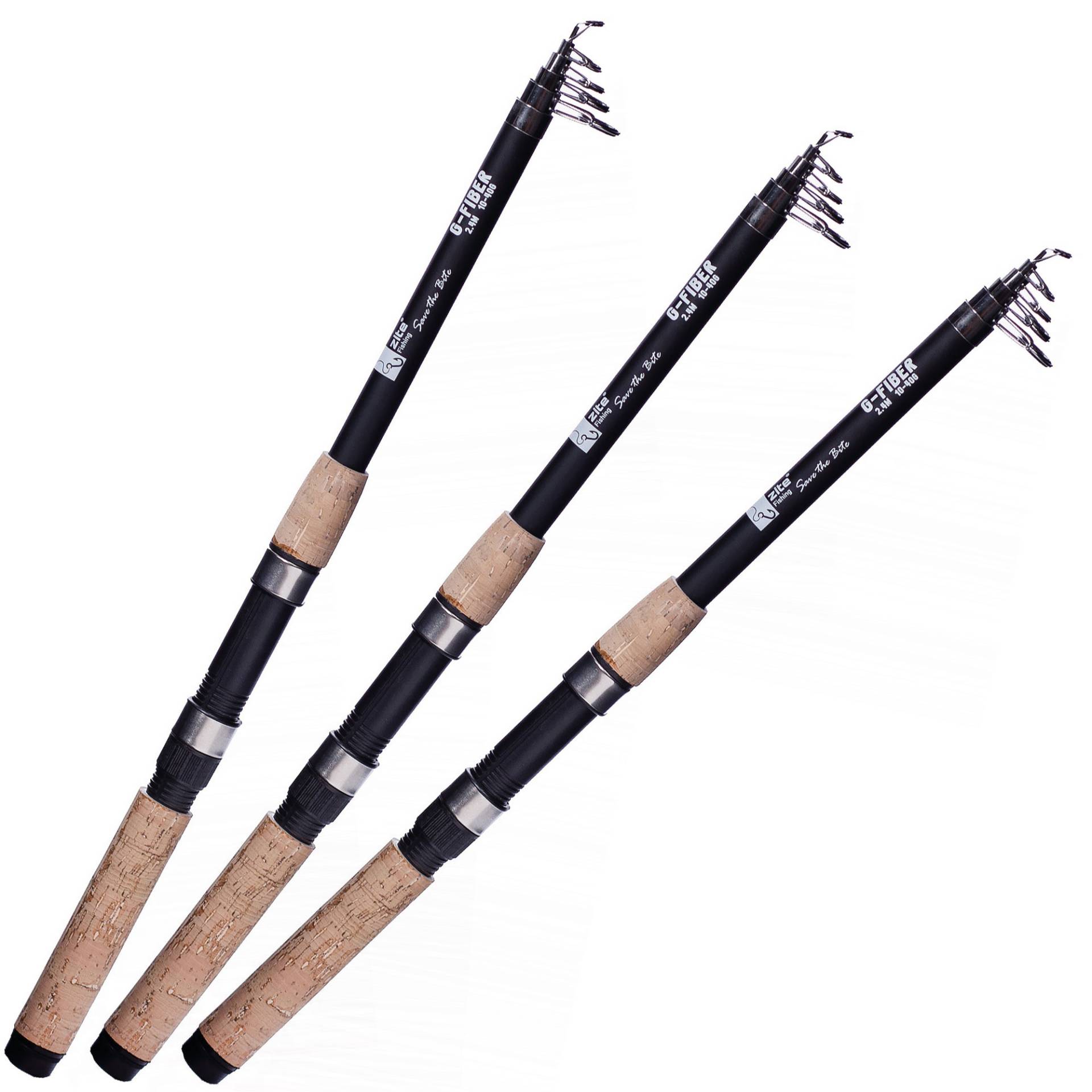 3x Hecht Karpfen Spinnrute Teleskoprute 2,70 m Zite Fishing