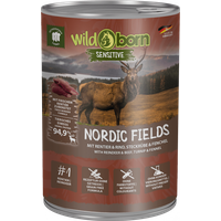 6 x 400g, WILDBORN Nordic Fields Hundefutter mit Rentier & Rind von Wildborn