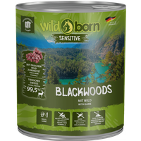 6 x 800g, WILDBORN Blackwoods Hundefutter mit Wild von Wildborn