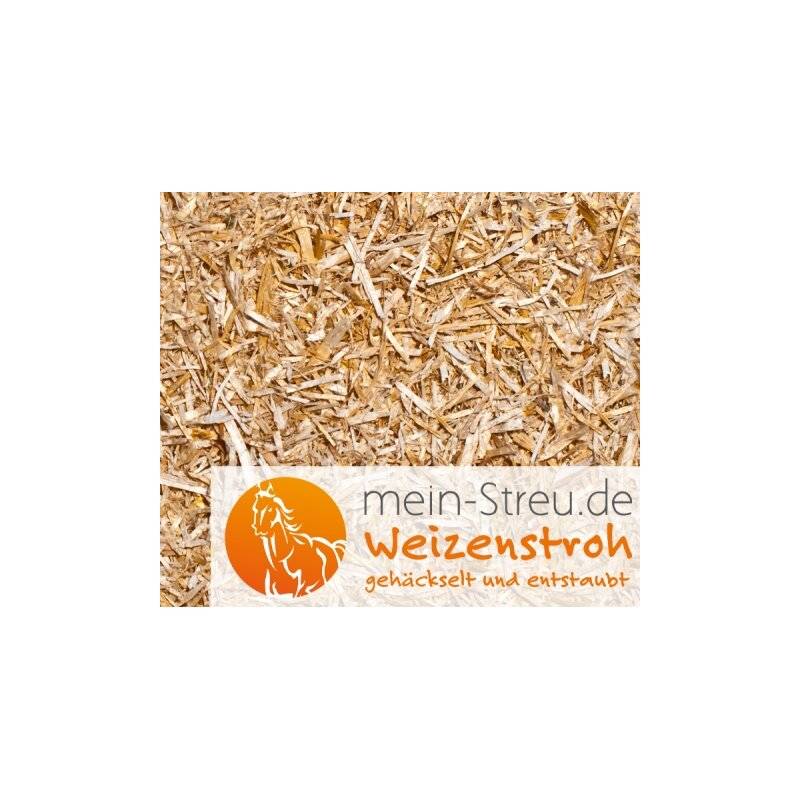 64 x 20 = 1280 kg Meinstreu Weizenstroh auf 2 Paletten (11,60 EUR / Beutel)
