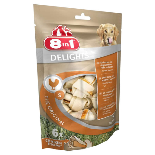 8in1 Delights Kauknochen S Beutel - 6 Stück