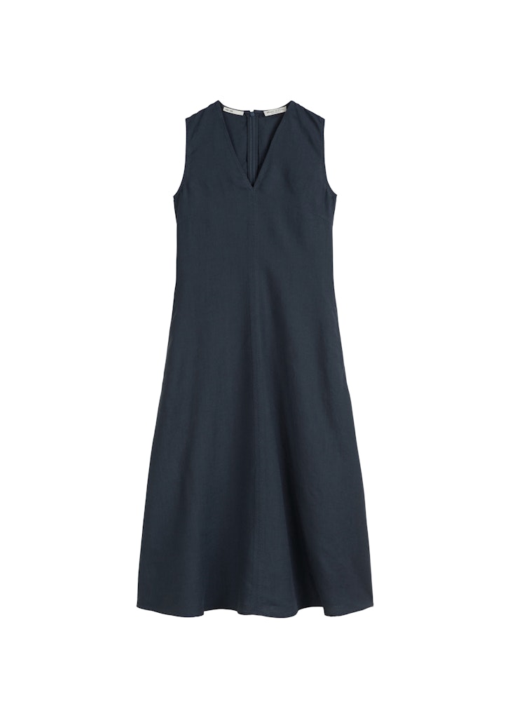 Ärmelloses Leinen-Kleid shaped flared