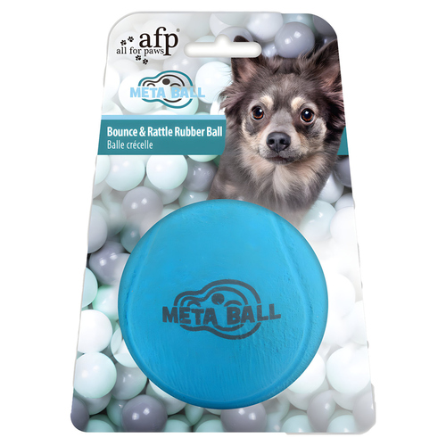 AFP Hundespielzeug Meta Ball Bounce & Rattle Ball blau