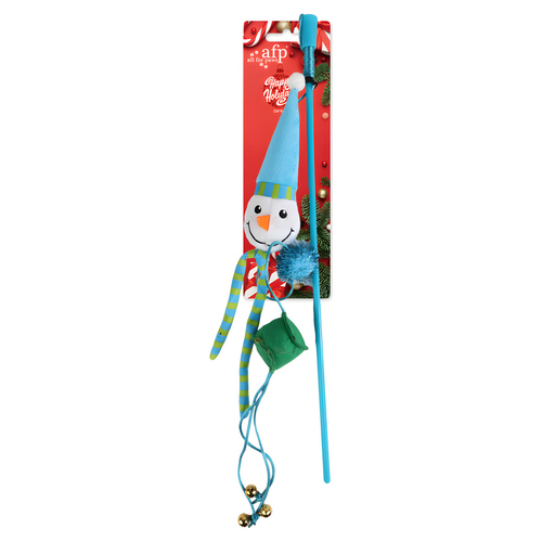 AFP Katzenspielstab Happy Holidays Deluxe Schneemann