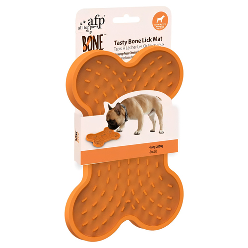 AFP Leckmatte Knochen/Tasty Bone Lick Mat orange, Größe: L